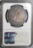 1836 NGC AU 53 Bolivia 8 Soles Bolivar Potosi Alpaca Silver Coin (22113001D)