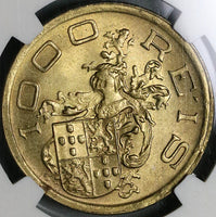1932 NGC MS 65  Brazil 1000 Reis Colonization da Sousa 56K Coins (22030801C)