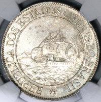1900 NGC MS 63 Brazil 2000 Reis Discovery Silver Coin 20K Minted (21082801C)