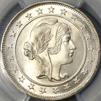 1924 PCGS MS 66+ BRAZIL 2000 Reis GEM BU Coin POP 1/0 (18073002C)