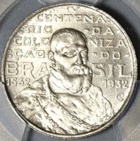 1932 PCGS MS 64 Brazil 2000 Reis Coin Discovery John III Silver Coin (20011302C)