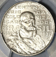 1932 PCGS MS 64 Brazil 2000 Reis Coin Discovery John III Silver Coin (20011302C)