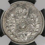 1847 NGC AU Det Brazil 200 Reis Rare Silver Coin 2936 Minted (19062303C)