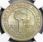 1932 NGC MS 65 Brazil Colonization 400 Reis Commemorative Coin (19031601CZ)