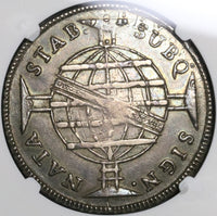 1810-B NGC XF 45 Brazil 960 Reis Overstruck Bolivia 8 Reales 1807 Coin (21072501C)