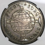 1810-B NGC XF 45 Brazil 960 Reis Overstruck Bolivia 8 Reales 1807 Coin (21072501C)