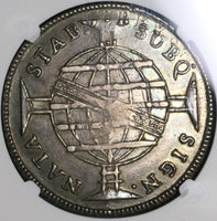 1810-B NGC XF 45 Brazil 960 Reis Overstruck Bolivia 8 Reales 1807 Coin (21072501C)