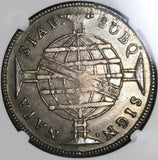 1810-B NGC XF 45 Brazil 960 Reis Overstruck Bolivia 8 Reales 1807 Coin (21072501C)
