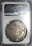 1810-B NGC XF 45 Brazil 960 Reis Overstruck Bolivia 8 Reales 1807 Coin (21072501C)