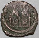 574 Justin II Sophia Byzantine XF Follis Constantinople Year 10 (22100702R)