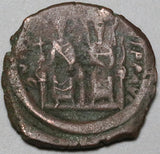 574 Justin II Sophia Byzantine XF Follis Constantinople Year 10 (23122707R)