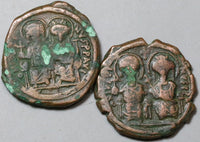 567 Justin II Sophia Byzantine Follis Constantinople Year 3 Year 4 (22100601R)