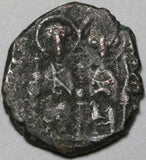 571 Justin II Sophia Byzantine Follis Constantinople Year 7 (22100605R)