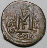 572 Justin II Sophia Byzantine XF Follis Constantinople Year 7 (23122706R)