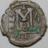 569 Justin II Sophia Byzantine Follis Nicomedia Year 5 (22100902R)