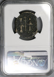 1059 Constantine X Eudocia Christ Byzantine Follis NGC VF Pedigree (19042701C)