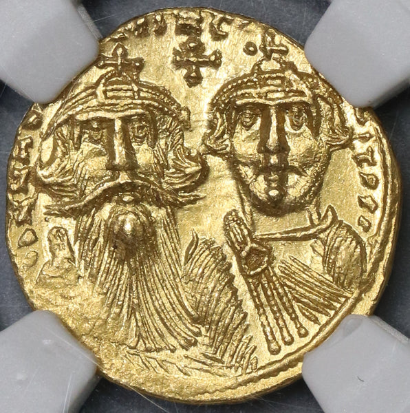 654 NGC MS Constans II Gold Solidus Byzantine Empire Mint State Constantinople Mint Coin (19010402C)