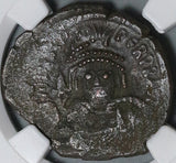 513 NGC Ch VF Heraclius Byzantine Empire Follis Cyzicus Overstruck (21092801C)