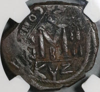 513 NGC Ch VF Heraclius Byzantine Empire Follis Cyzicus Overstruck (21092801C)