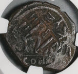 513 NGC Ch VF Heraclius Byzantine Empire Follis Cyzicus Overstruck (21092801C)