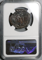 513 NGC Ch VF Heraclius Byzantine Empire Follis Cyzicus Overstruck (21092801C)