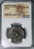 513 NGC Ch VF Heraclius Byzantine Empire Follis Cyzicus Overstruck (21092801C)