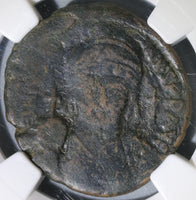 539 NGC Fine Justinian I Byzantine Empire 20 Nummi 1/2 Follis Rare Carthage Mint Year 13 (21092301C)