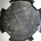539 NGC Fine Justinian I Byzantine Empire 20 Nummi 1/2 Follis Rare Carthage Mint Year 13 (21092301C)