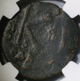 539 NGC Fine Justinian I Byzantine Empire 20 Nummi 1/2 Follis Rare Carthage Mint Year 13 (21092301C)
