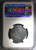 539 NGC Fine Justinian I Byzantine Empire 20 Nummi 1/2 Follis Rare Carthage Mint Year 13 (21092301C)