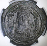 541 NGC Ch XF Justinian I Byzantine Empire Follis Constantinople Mint Pedigree (18121701C)