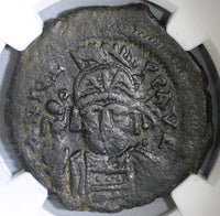 565 NGC VF Justin II Byzantine Follis Antioch Mint Pedigree (18121801C)