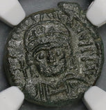 562 NGC Ch XF Ravenna Justinian I Byzantine Empire Decanummium (19070602C)