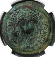 540 Justinian I Byzantine Empire Dated Follis Constantinople Mint NGC VF (19081201C)