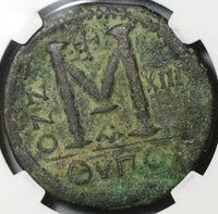 539 Justinian I Byzantine Dated Follis Antioch Mint Year 13 NGC VF Pedigree (20012802C)