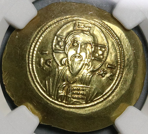 1071 NGC AU Michael VII Byzantine AV/EL Gold Electrum Histamenon Nomisma Christ (22072701D)