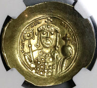1071 NGC AU Michael VII Byzantine AV/EL Gold Electrum Histamenon Nomisma Christ (22072701D)