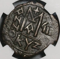 589 NGC VF Maurice Tiberius Byzantine Empire Follis Cyzicus Year 8 (21082904C)