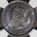 1859 NGC MS 63+ Canada 1 Cent Narrow 9 Victoria Coin (18042801D)
