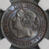 1859 NGC MS 63+ Canada 1 Cent Narrow 9 Victoria Coin (18042801D)