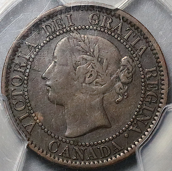 1859 PCGS VF 35 Canada Victoria Large Cent Narrow 9 Penny Coin (23020904C)