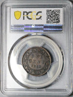 1859 PCGS VF 35 Canada Victoria Large Cent Narrow 9 Penny Coin (23020904C)