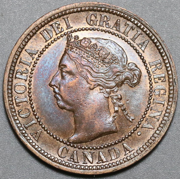 1890-H Canada Victoria 1 Cent UNC Britain Empire Coin (20100403R)