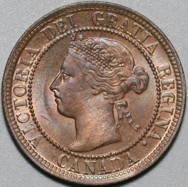 1900-H Canada Victoria UNC Large 1 Cent Coin (21042502R)