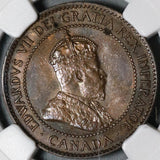 1907-H NGC AU Det Canada 1 Cent Edward VII Key Date Coin (21011204C)