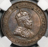 1907-H NGC AU Det Canada 1 Cent Edward VII Key Date Coin (21011204C)