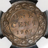 1907-H NGC AU Det Canada 1 Cent Edward VII Key Date Coin (21011204C)