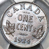 1924 PCGS AU 58 Canada 1 Cent George V Scarce Coin (20041101C)