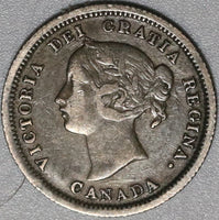 1858 Canada Victoria 5 Cents Silver Britain Empire Sterling Coin (20100401R)