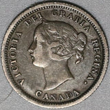 1858 Canada Victoria 5 Cents Silver Britain Empire Sterling Coin (20100401R)